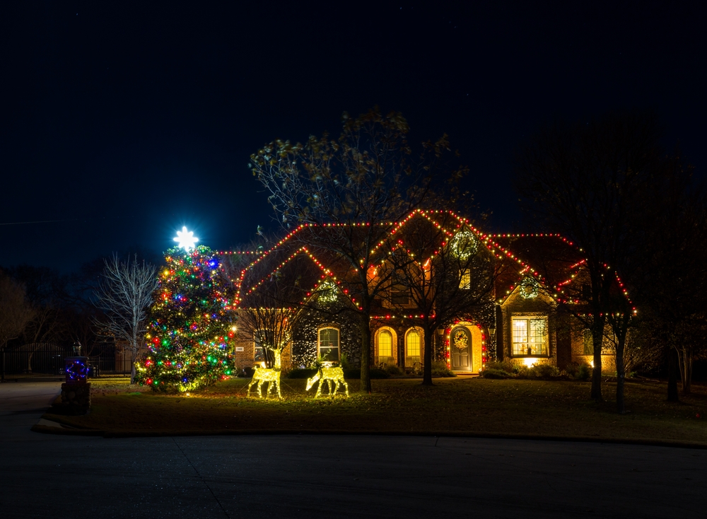 holiday light installation