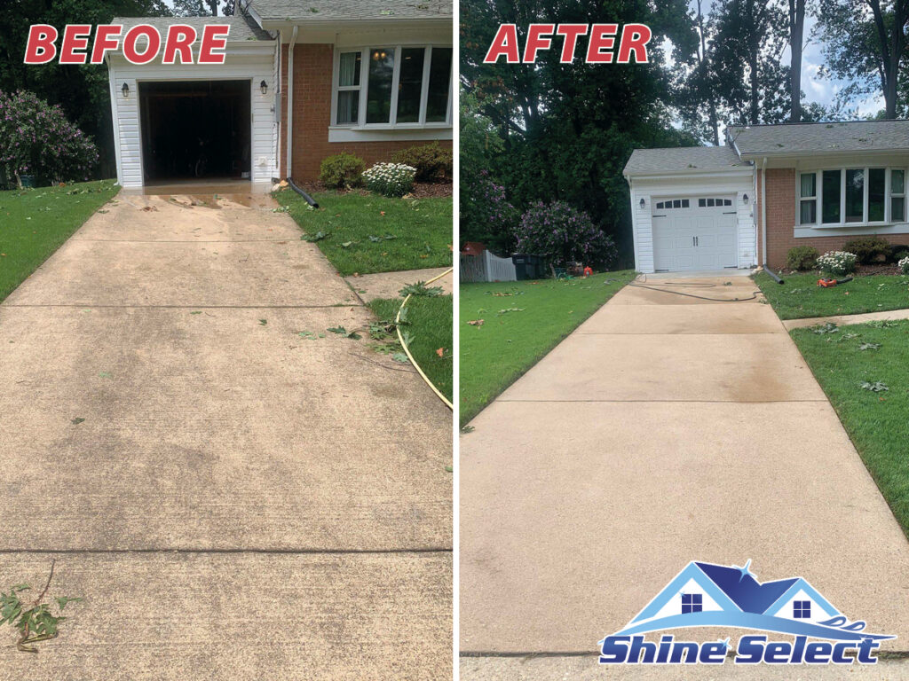Driveway power washing