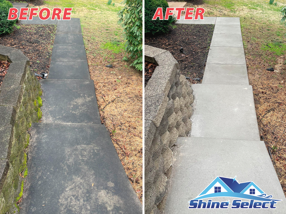 Which Types Of Hardscaping Surfaces Can Shine Select Treat With A Power Washing - concrete cleaning concrete cleaning